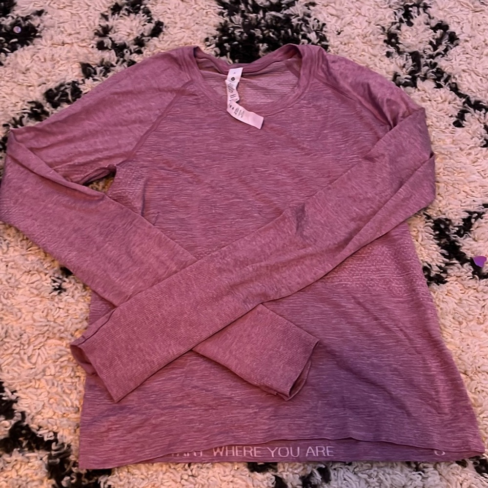 Lululemon swiftly tech long sleeve, purple, size 6